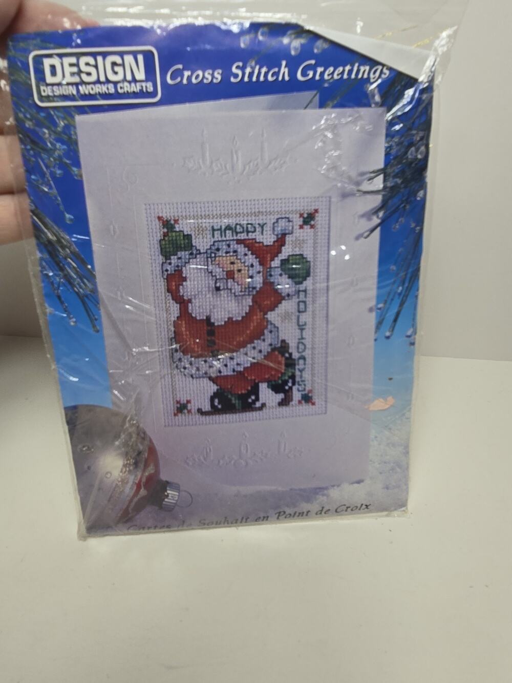 Design Works Crafts Santa Cross Stitch Kits Greeting Card